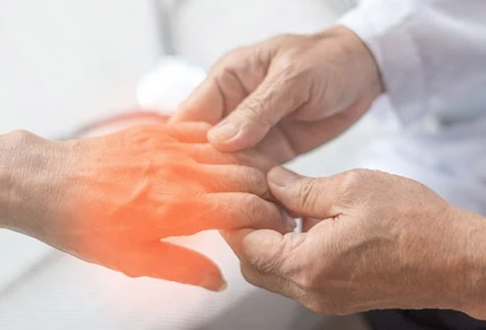 Neuropathy pain in hands.